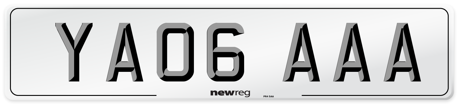 YA06 AAA Number Plate from New Reg